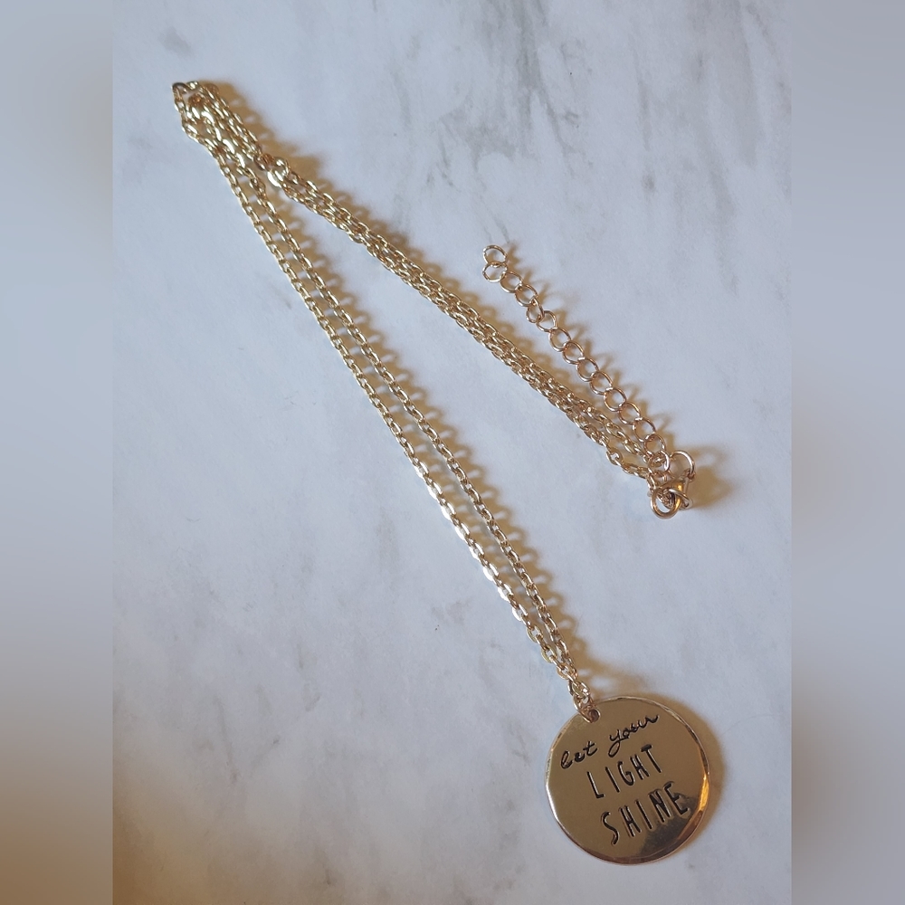 Gold Let Your Light Shine Necklace